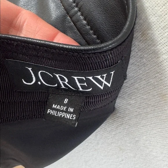 J. Crew Black Vegan Leather Pencil Skirt Size 8 - Picture 4 of 6